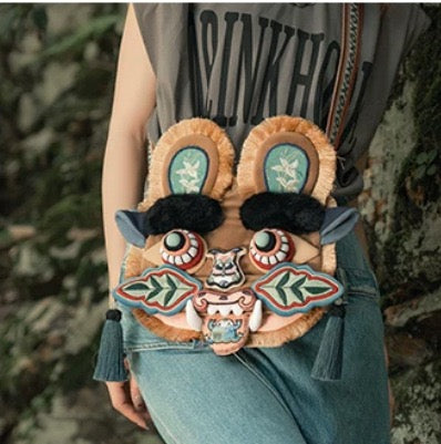 Elon Musk Son Inspired Tiger Head Mini Bag – Luxury Statement Shoulder Bag