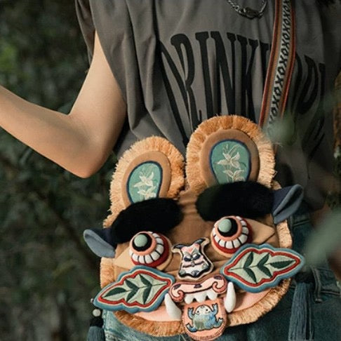 Elon Musk Son Inspired Tiger Head Mini Bag – Luxury Statement Shoulder Bag