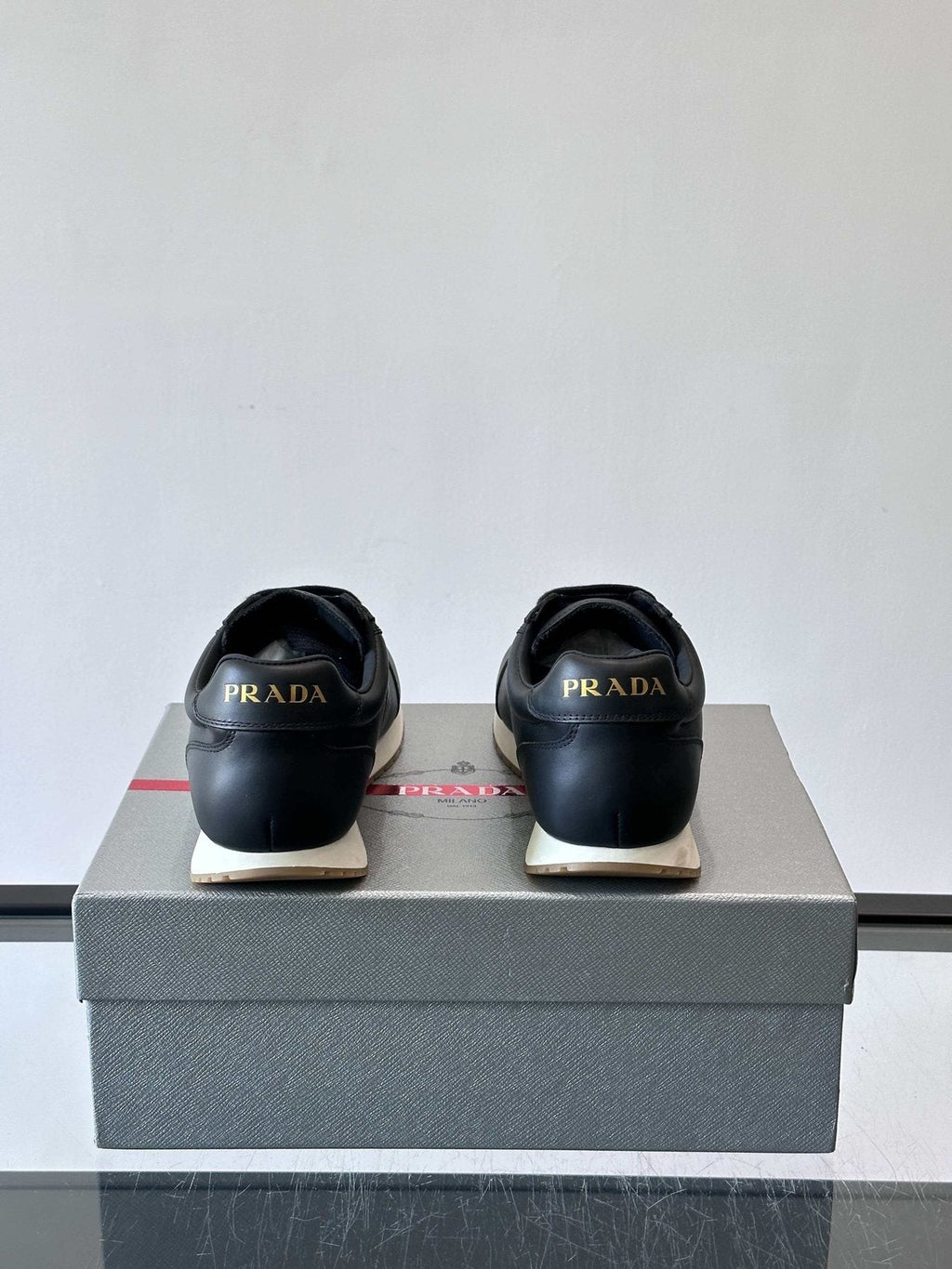 Prada Black Low-Top Sneakers — back