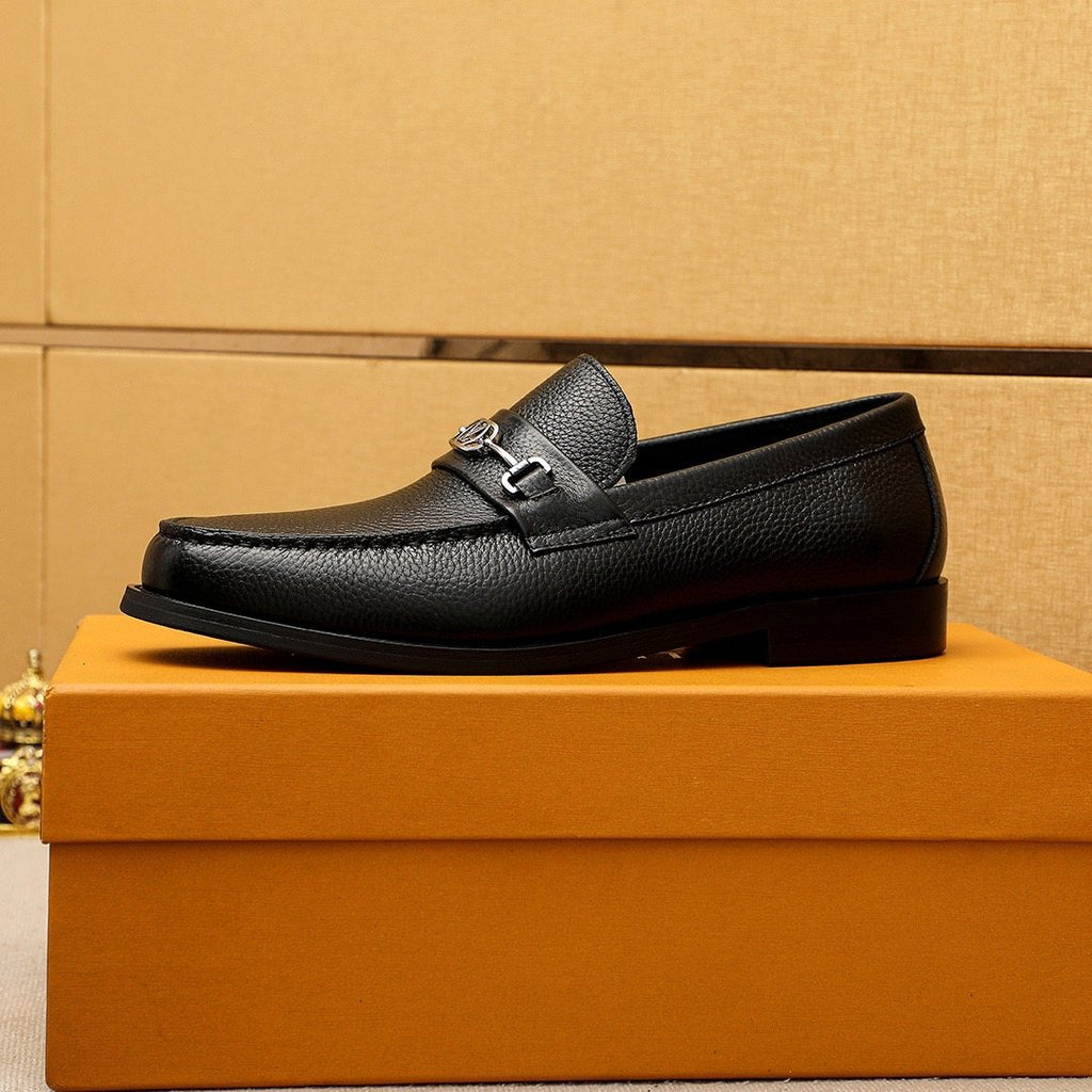 Louis Vuitton Black Hardware Loafers — side