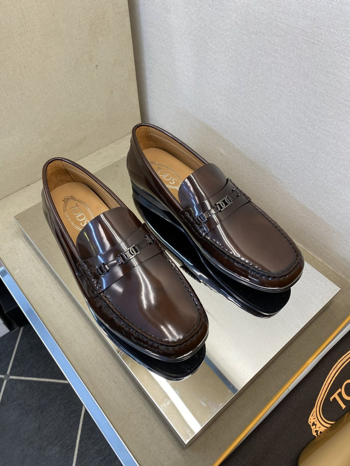 TOD'S Dark Brown Tassel Loafers — front