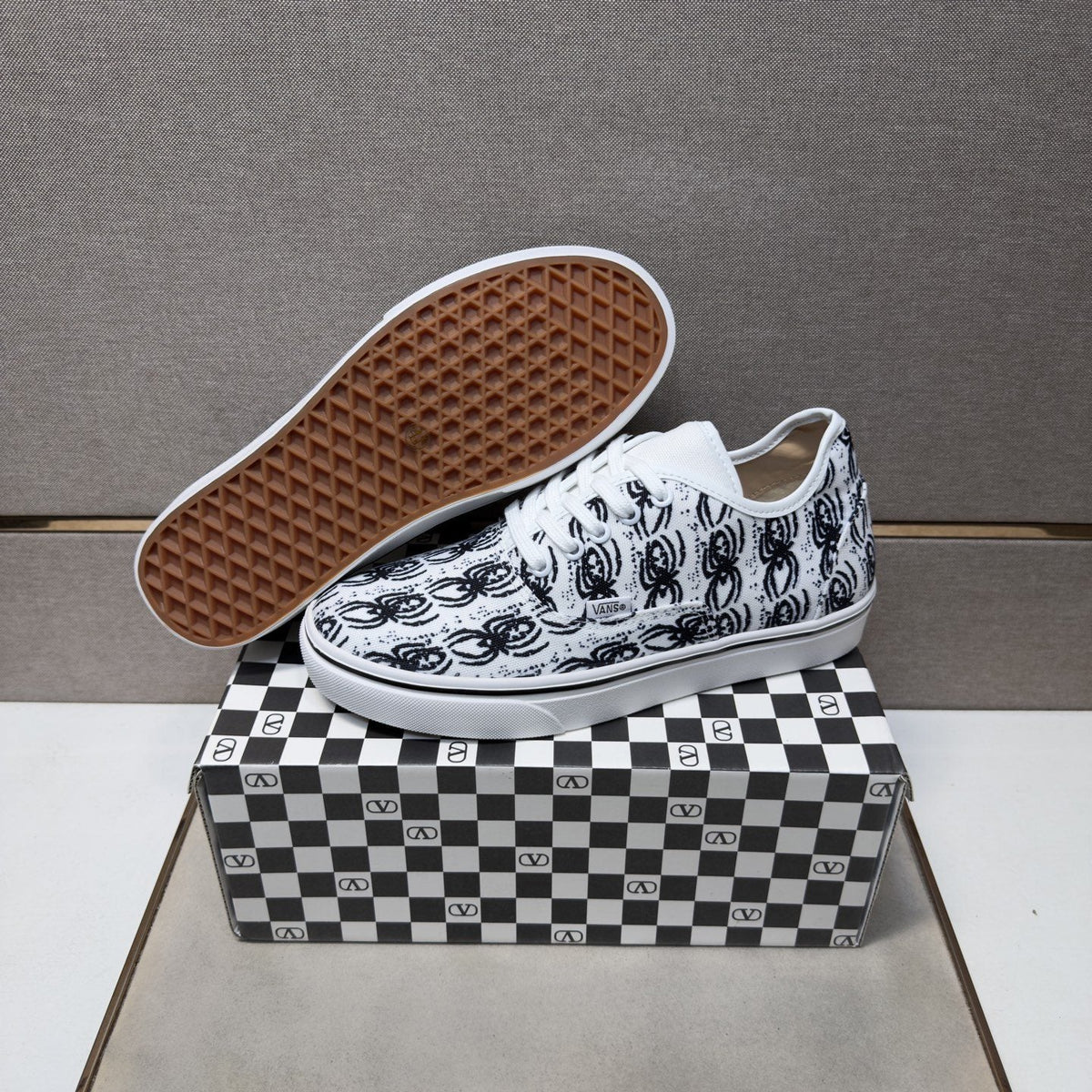Vans Black Graphic Print Low-Top Sneakers — side
