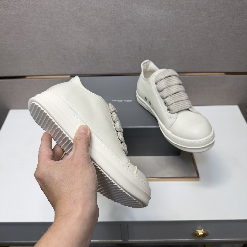 Rick Owens Off-White Low-Top Sneakers — detail