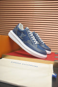 Louis Vuitton Blue Monogram Low-Top Sneakers — front
