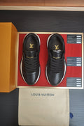Louis Vuitton Black and White Low-Top Sneakers — front