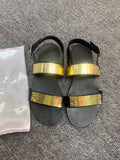 Giuseppe Zanotti Black Gold-Tone Open-Toe Sandals — hero