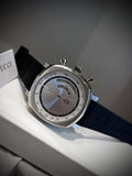 Gucci Black Silver Dial Strap Watch — hero