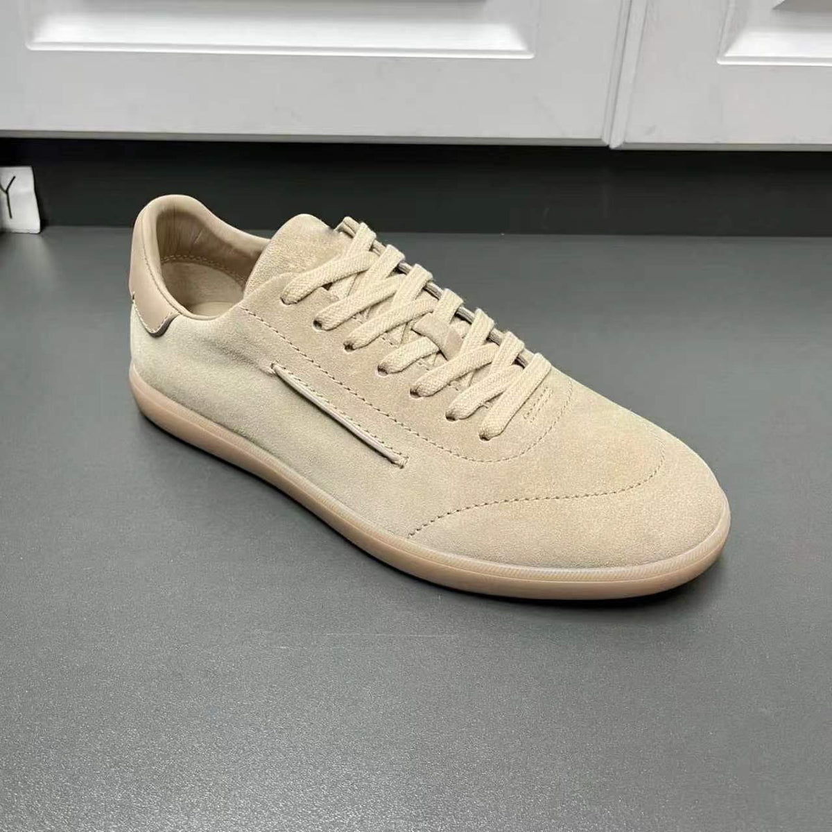 Zegna 232 Suede Low-Top Sneakers — front