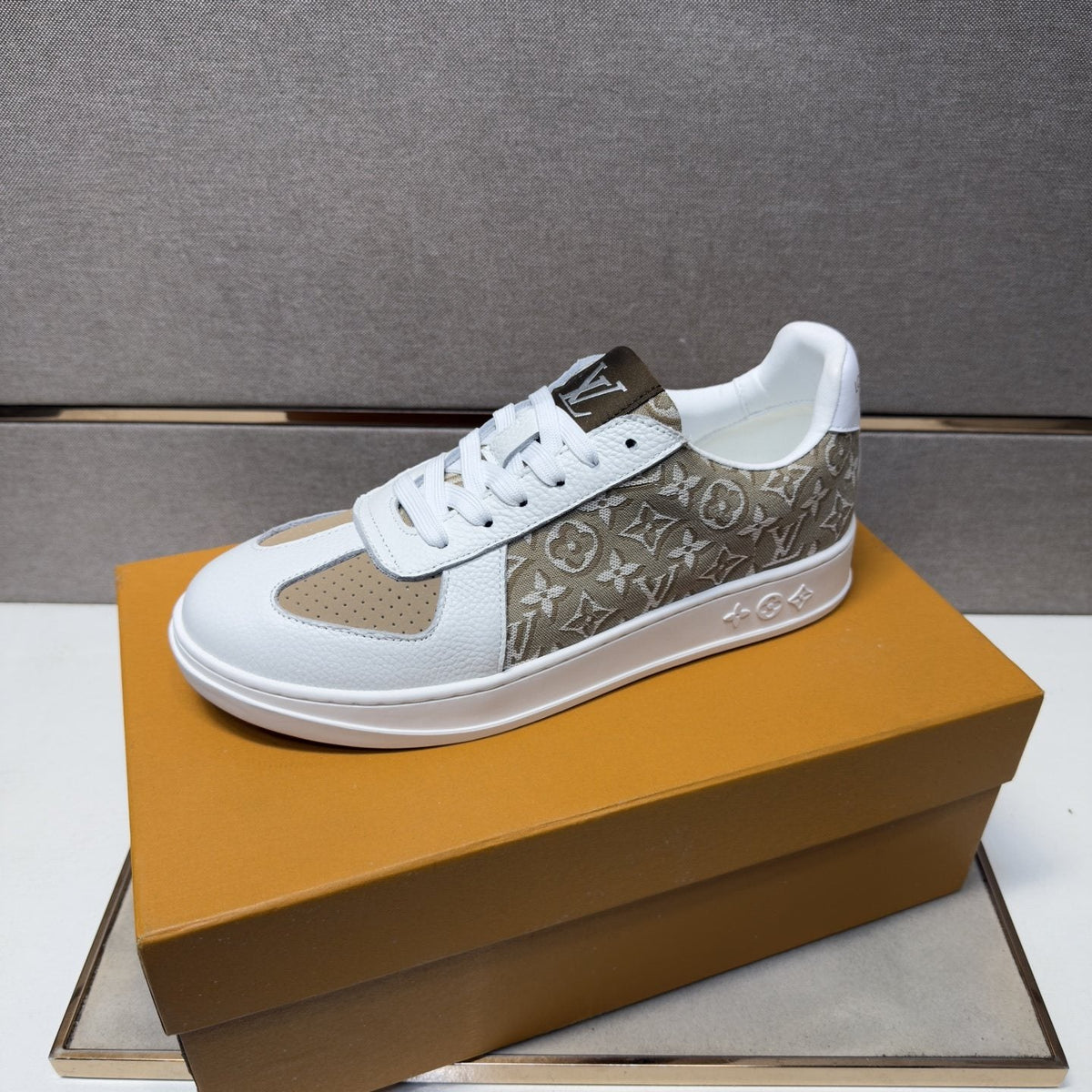 Louis Vuitton Patterned Panel Sneakers — front