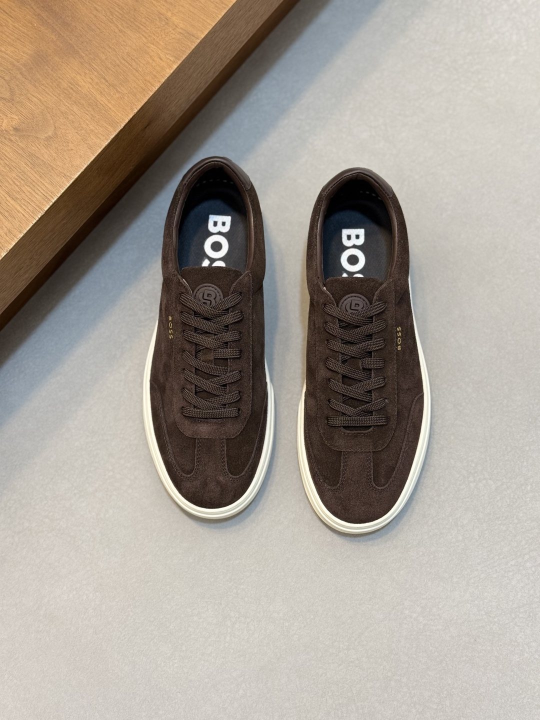 BOSS Leather Low-Top Sneakers — front