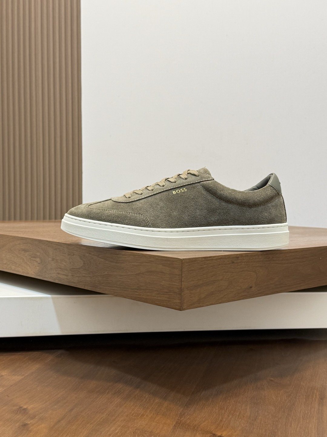 BOSS Leather Low-Top Sneakers — front