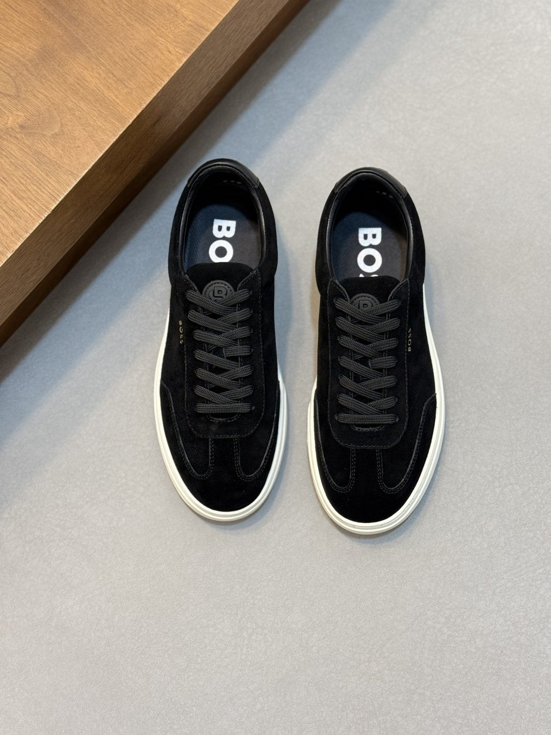 BOSS Leather Low-Top Sneakers — front