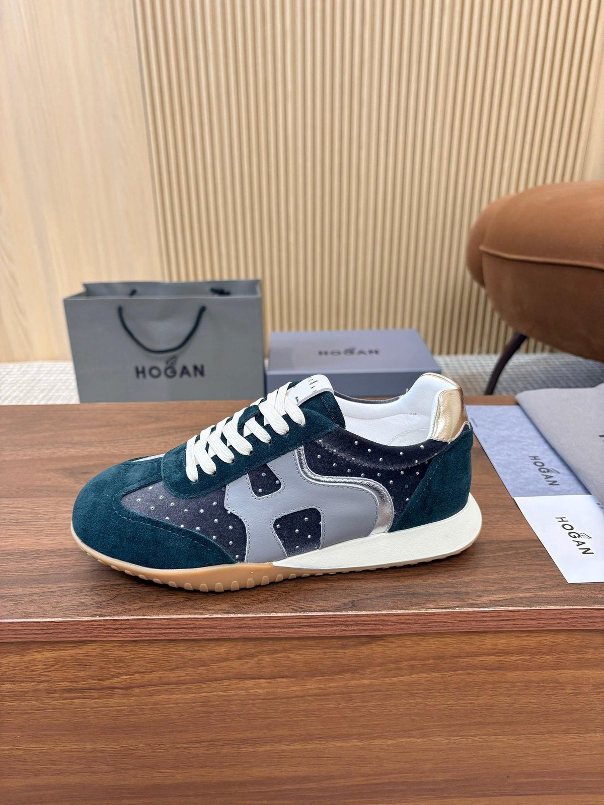 HOGAN Women's Colorblock Low-Top Sneakers — front
