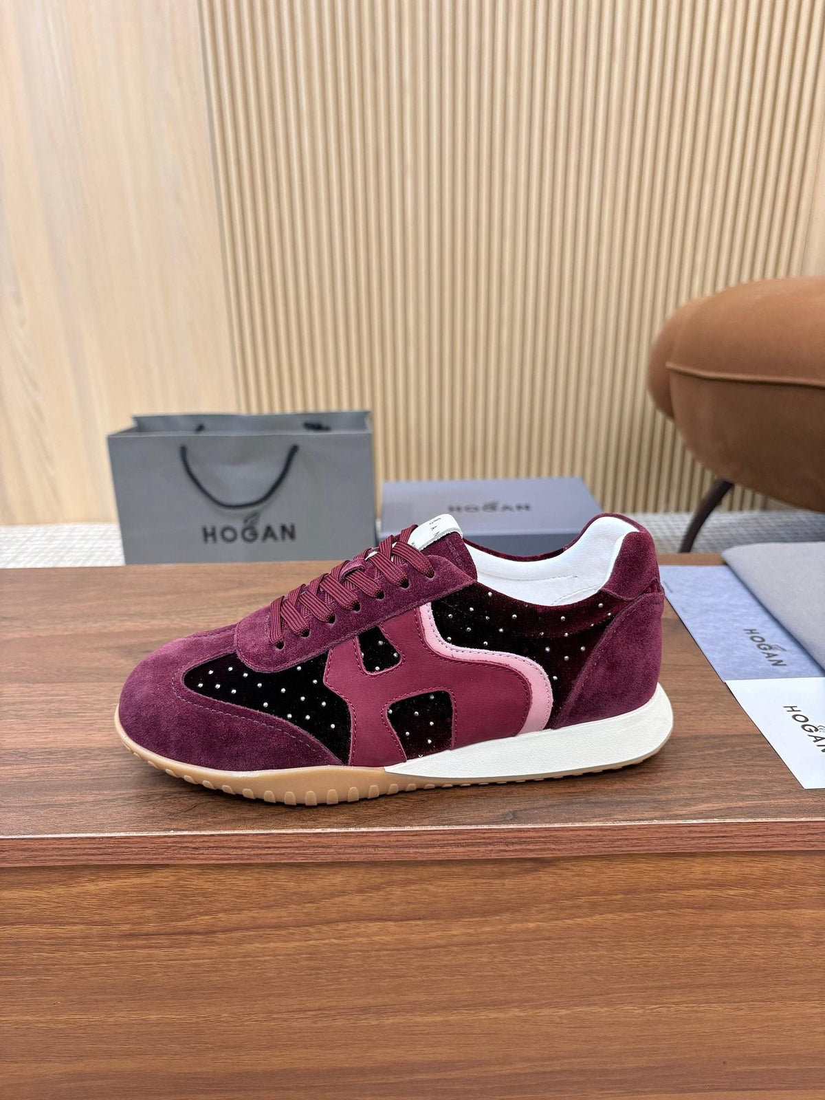 HOGAN Women's Colorblock Low-Top Sneakers — front