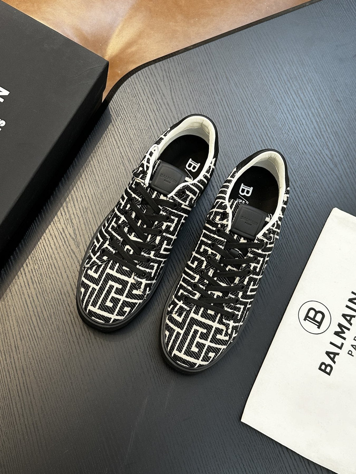 Balmain B-Skate Low-Top Sneakers — front