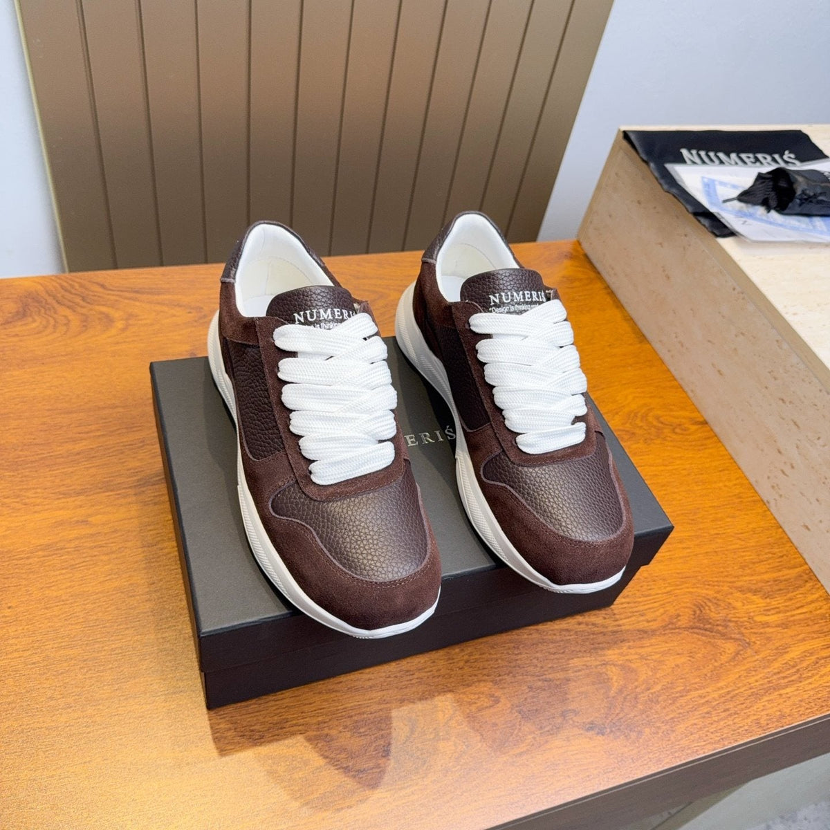 Numeris Paneled Low-Top Sneakers — front