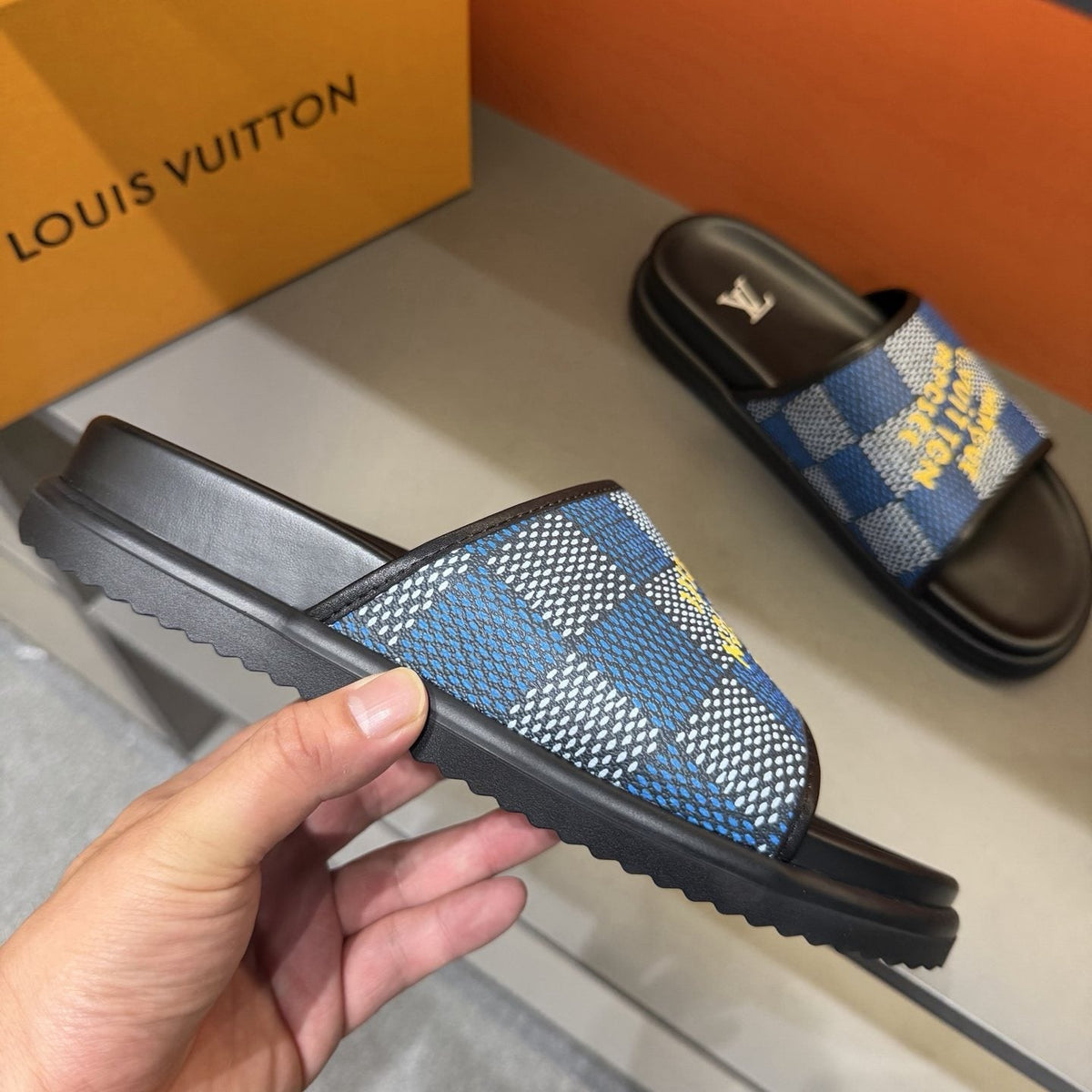 Louis Vuitton Patterned Strap Slides — side