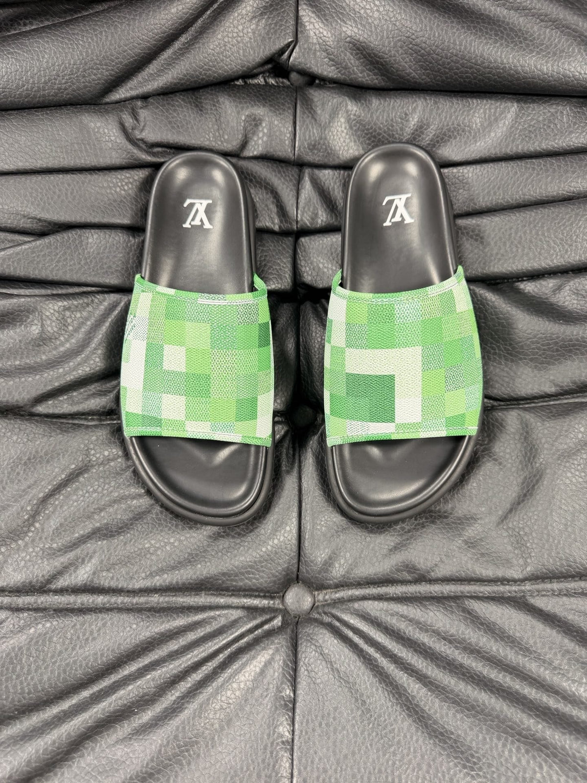 Louis Vuitton Checkerboard Slide Sandals — hero