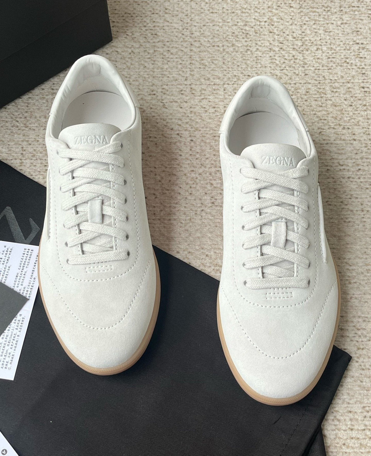 Zegna Triple Stitch Monte Low-Top Sneakers — front