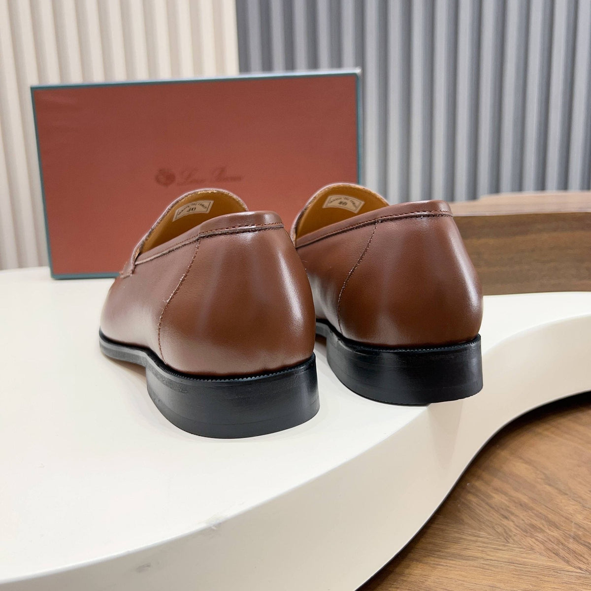 Men’s Leather Penny Loafers — back