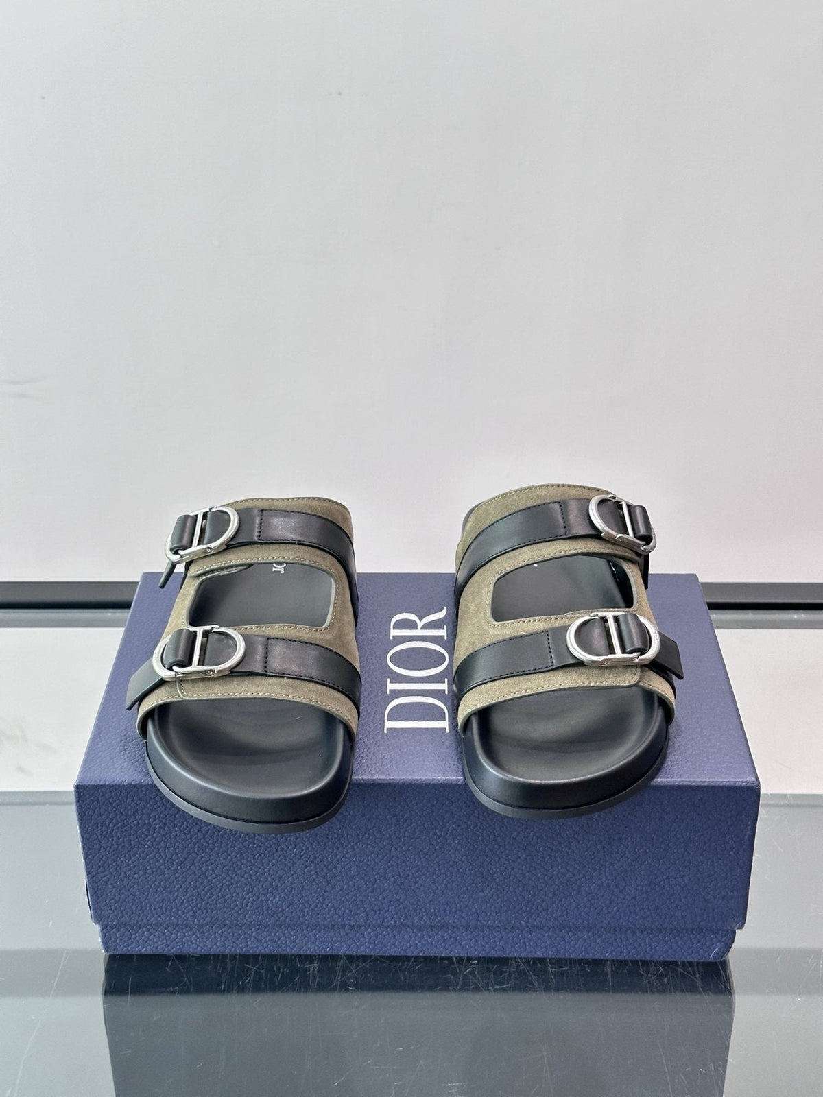 Dior Two-Strap Slide Sandals — front