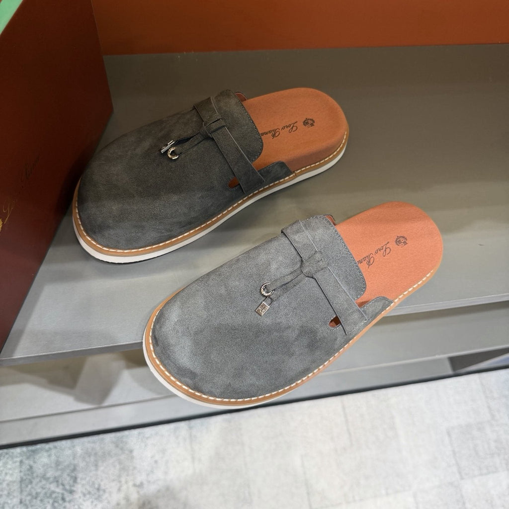 Camel Tan Backless Mule Loafers — side