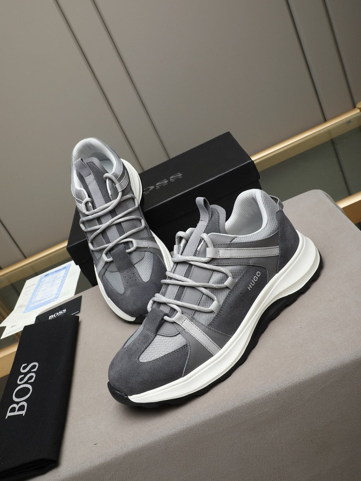 HUGO Mesh Panel Sneakers — front