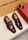 Ferragamo Buckle Leather Loafers — hero