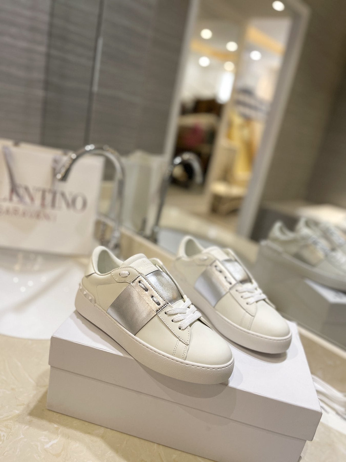 Valentino Studded Low-Top Sneakers — front