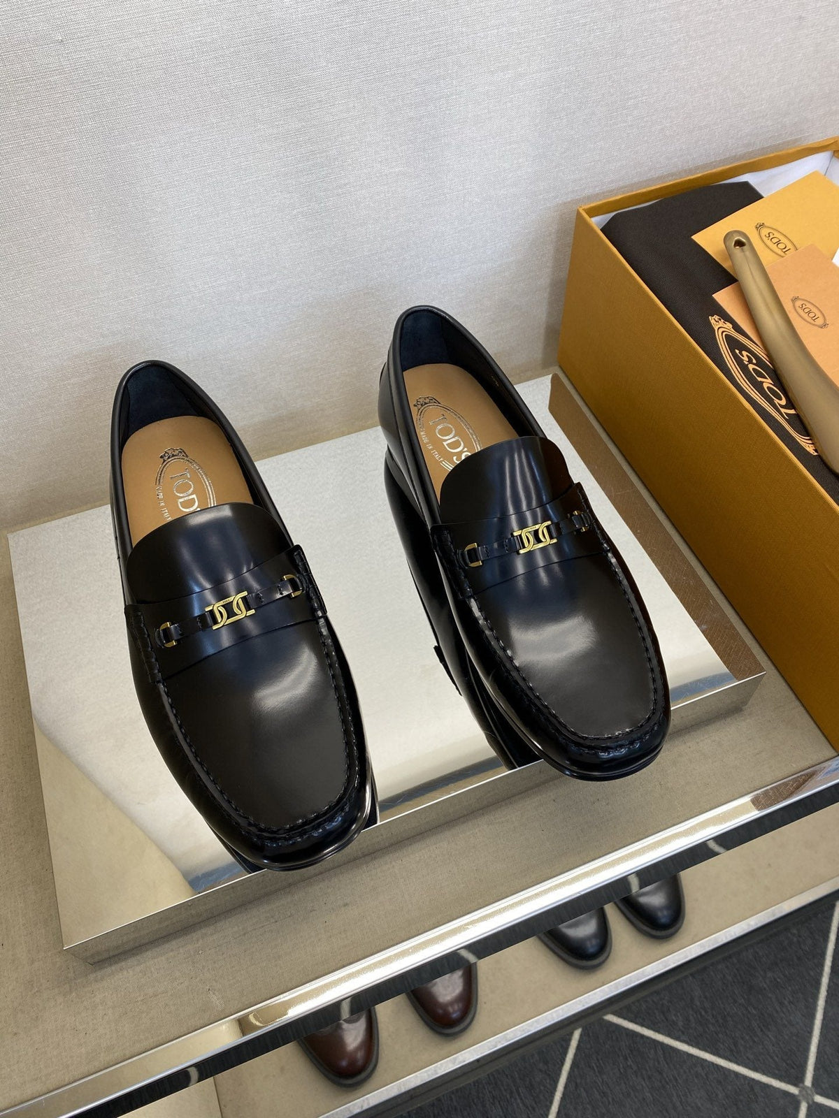 Tod's Gold-Tone Hardware Loafers — hero