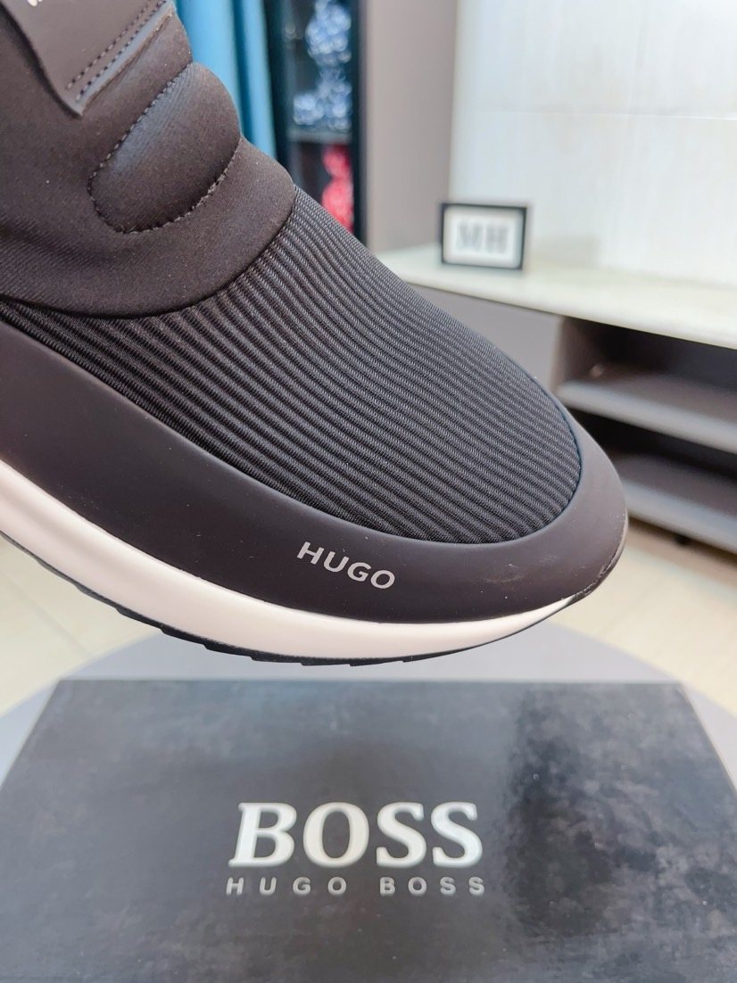 BOSS Ribbed Slip-On Sneakers — detail