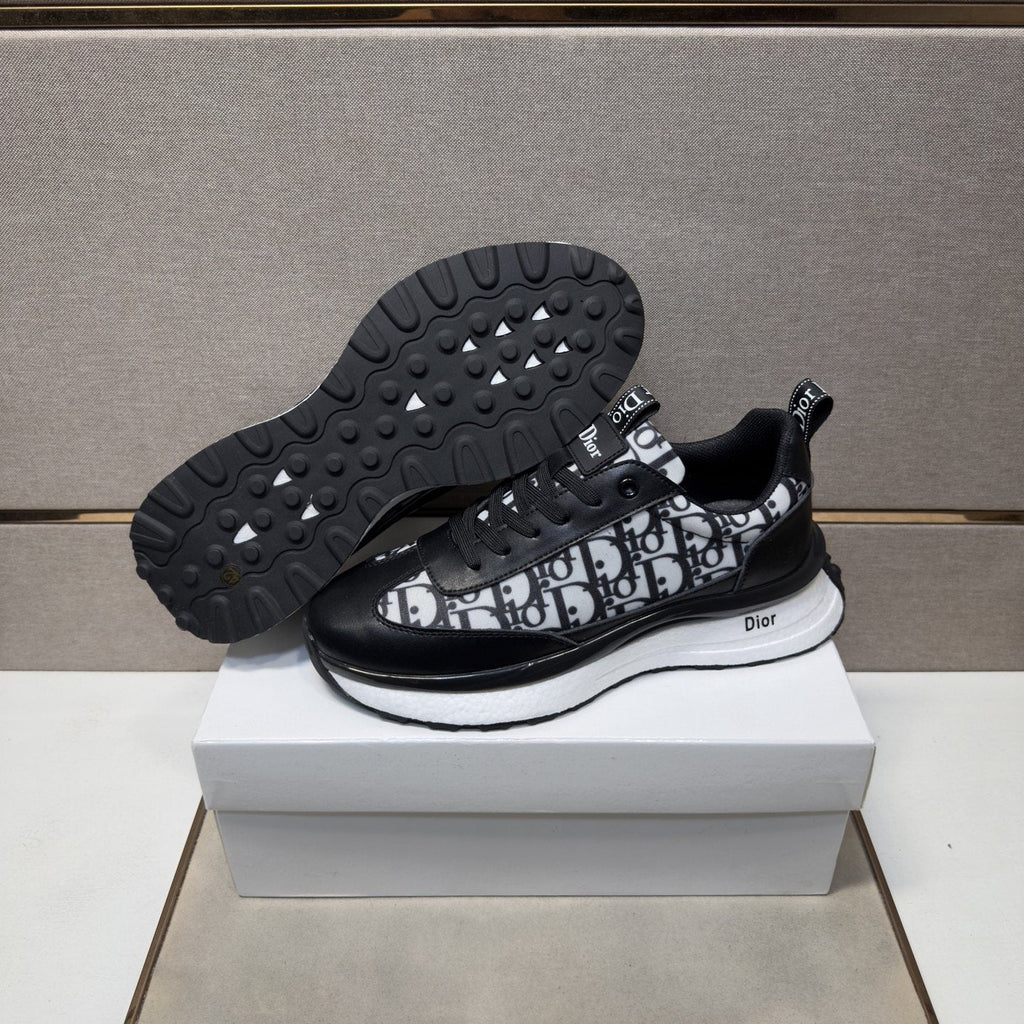 Dior Patterned Panel Sneakers — detail