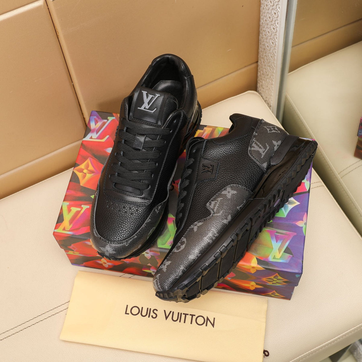 Louis Vuitton Run Away Monogram Sneakers — front