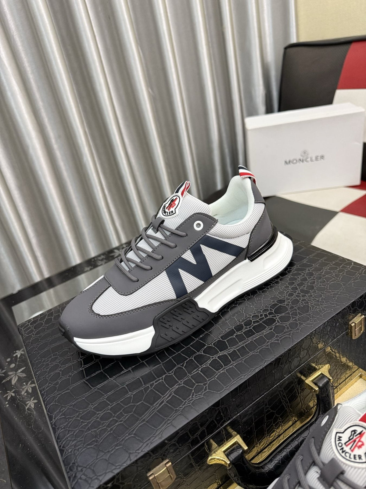 MONCLER Color-Block Low-Top Sneakers — front