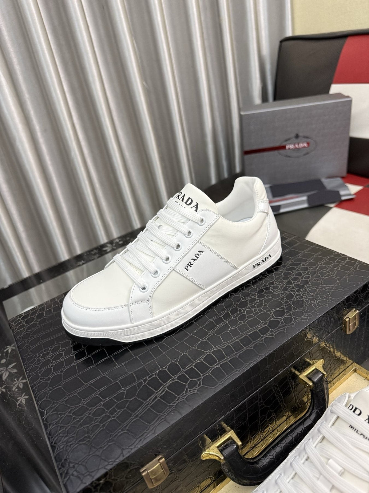 Prada Low-Top Lace-Up Sneakers — front