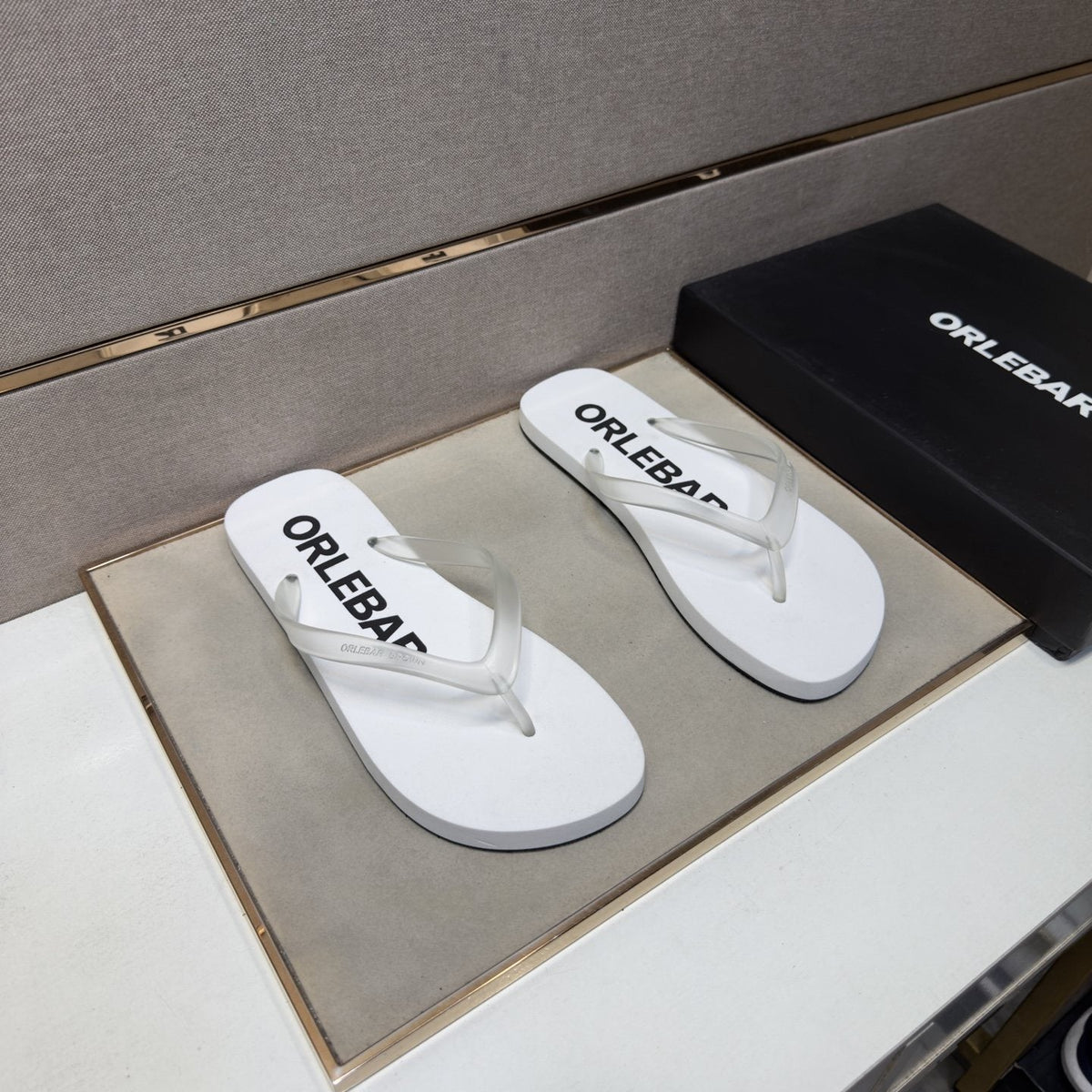 ORLEBAR Branded Strap Flip-Flops — front