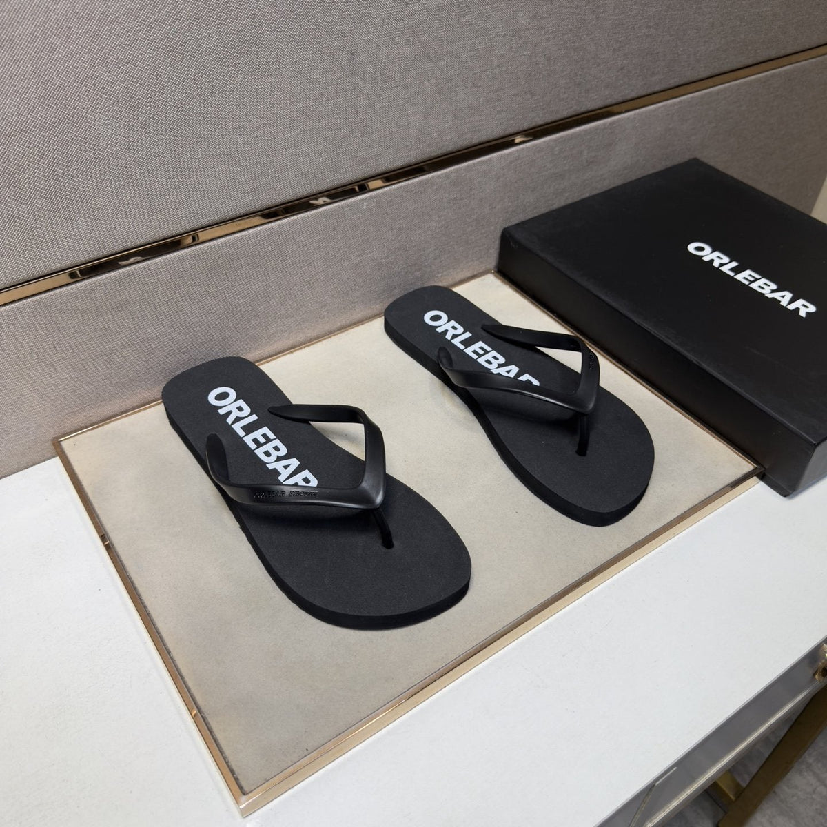 ORLEBAR Branded Strap Flip-Flops — front
