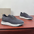 Santoni Light Gray Knit Sneakers — front