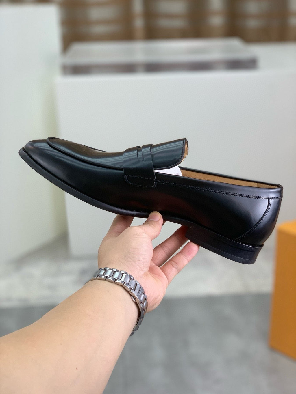 Tod's Black Penny Loafers — side