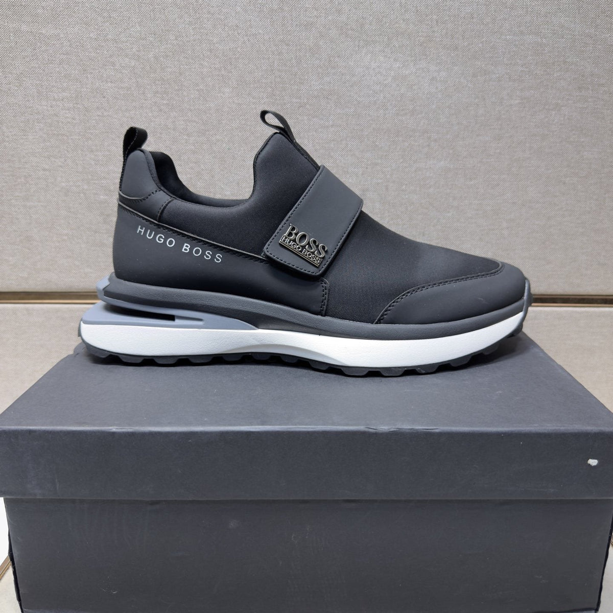 Hugo Boss Strap Slip-On Sneakers — front