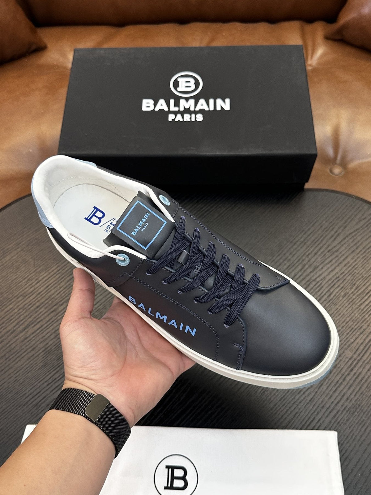 Balmain B-Skate Low-Top Sneakers — front