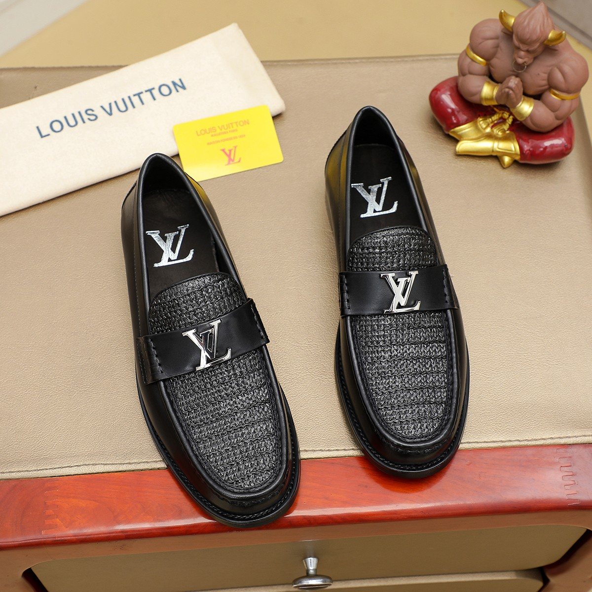 Louis Vuitton Woven Vamp Men’s Loafers — front