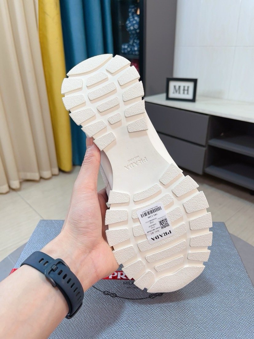 Prada Mesh Panel Lug Sole Sneakers — side