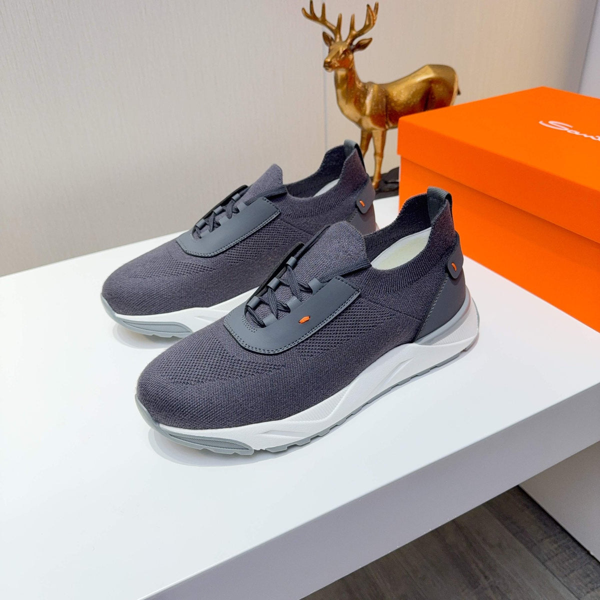 Santoni Knit Low-Top Sneakers — front