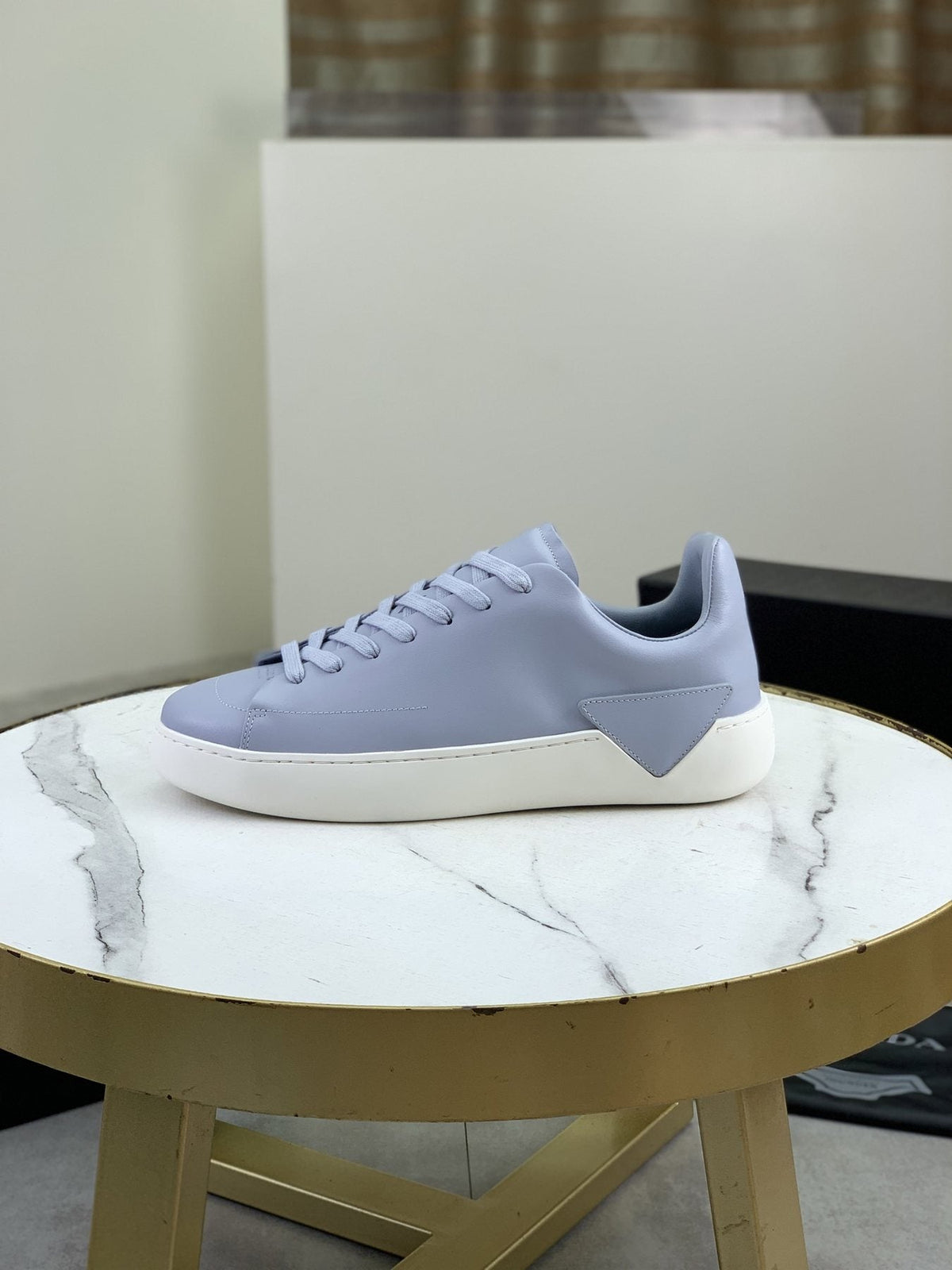 PRADA Triangle Accent Low-Top Sneakers — front