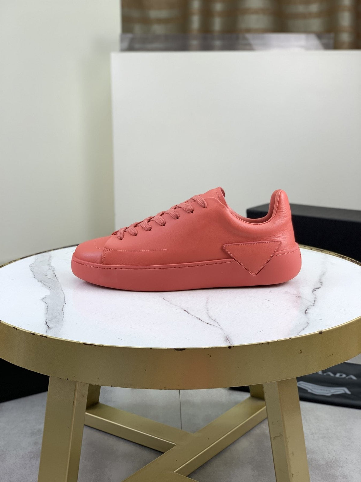 PRADA Triangle Accent Low-Top Sneakers — front
