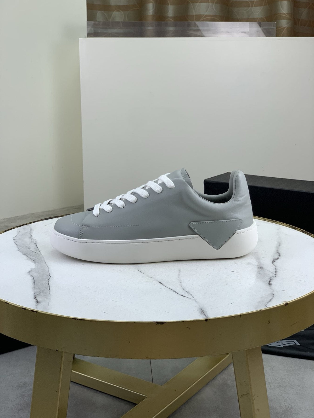 PRADA Triangle Accent Low-Top Sneakers — front