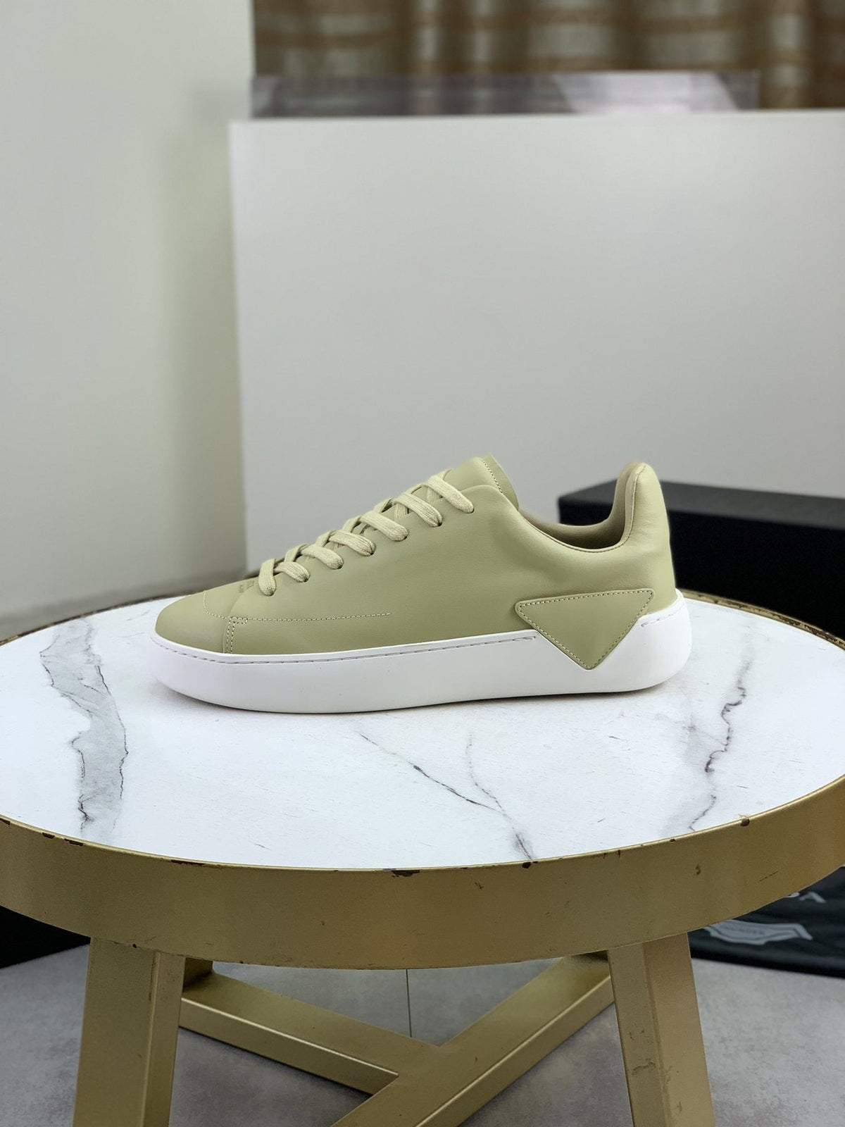 PRADA Triangle Accent Low-Top Sneakers — front