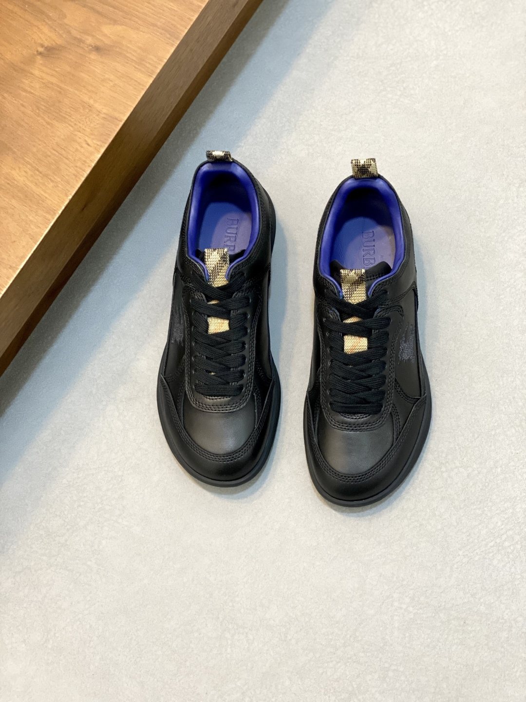 Burberry Check-Accent Low-Top Sneakers — front