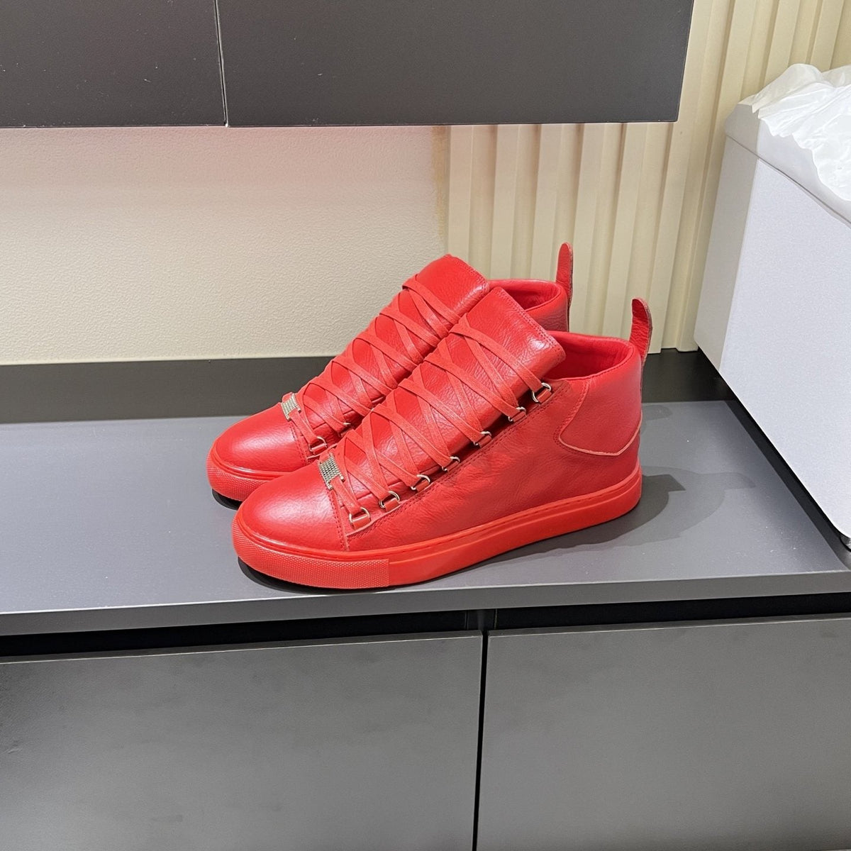 Balenciaga High-Top Lace-Up Sneakers — side
